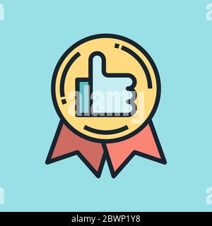 Social Proof. Digital marketing concept illustration, flat design linear style banner. Usage for e-mail newsletters, headers, blog posts, print... Stock Vector