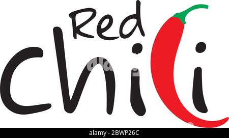 Elegant Logo Design Concept with Red Chili Icon Stock Vector