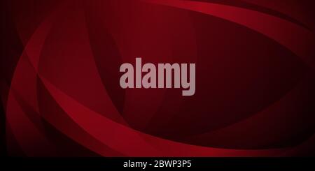 Abstract background made of curved lines in dark red colors Stock Vector