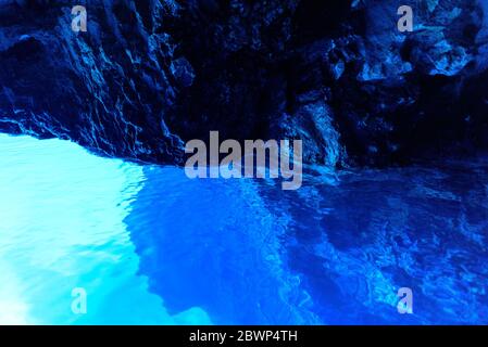 The Blue Cave on the island of Bisevo in the Adriatic Sea Stock Photo