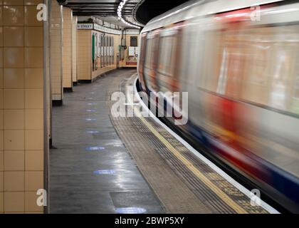 London Underground- Motion blurred Stock Photo