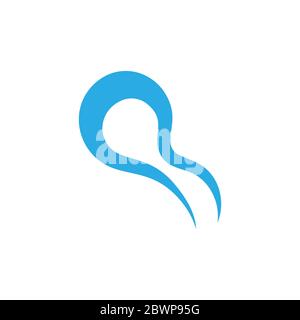 simple curves movement logo vector Stock Vector