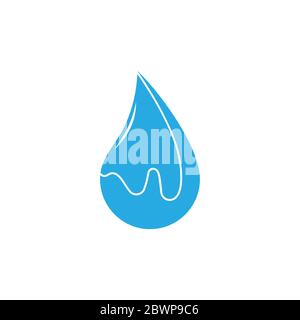 shine water drop simple curves design symbol logo vector Stock Vector
