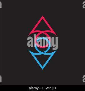 linked arrow overlapping logo vector Stock Vector Image & Art - Alamy