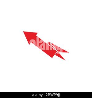 motion ribbon swoosh arrow symbol vector Stock Vector