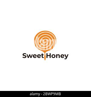 sweet honey liquid drops design symbol logo vector Stock Vector