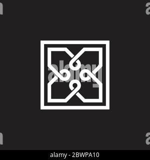 infinity overlapping line wires design symbol logo vector Stock Vector