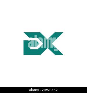 letter ex simple arrow geometric design symbol logo vector Stock Vector