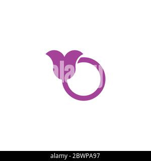 circle rotation flower ring geometric logo vector Stock Vector