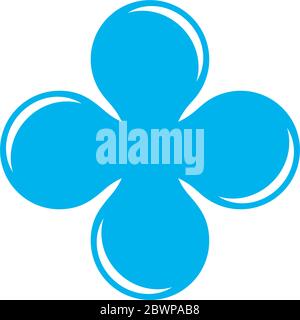 water drops connected simple logo vector Stock Vector