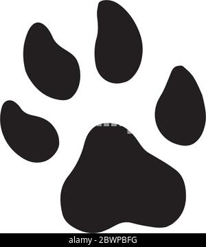 Simple Logo design with dog footprint logo icon Stock Vector