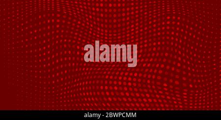 Abstract background made of halftone dots in red colors Stock Vector