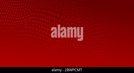 Abstract background made of halftone dots in red colors Stock Vector