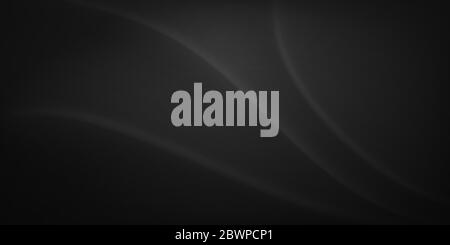 Abstract background with wavy surface in black and gray colors Stock Vector