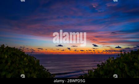 Beautiful view of the sunset in Bali Stock Photo