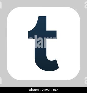 VORONEZH, RUSSIA - JANUARY 11, 2020: Tumblr logo square icon Stock Vector