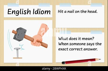 Idiom Land — Idiom of the day: Hit the nail on the head....