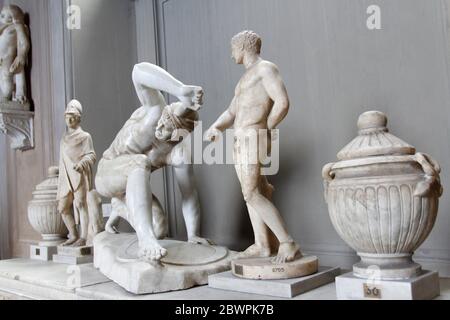 Vatican City, Vatican - May 20, 2019: Roman statues in Vatican Museums Stock Photo