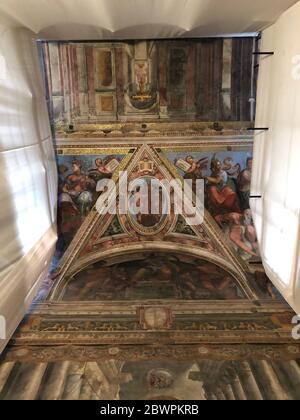 Vatican City, Vatican - May 20, 2019: Wall and ceiling painting in Vatican Museum Stock Photo