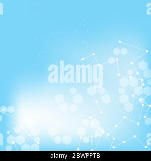 Geometric abstract background with hexagons. Innovation technology concept network scientific research. Structure enetic engineering and communication Stock Vector