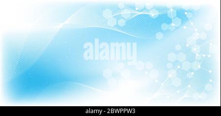 Geometric abstract background with hexagons. Innovation technology concept network scientific research. Structure enetic engineering and communication Stock Vector