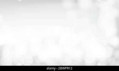Abstract background bokeh blurred. Bokeh soft gray for graphic banner. Grey background with bokeh circle soft. Soft blur grey light wallpaper. vector Stock Vector