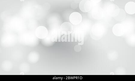 Abstract background bokeh blurred. Bokeh soft gray for graphic banner. Grey background with bokeh circle soft. Soft blur grey light wallpaper. vector Stock Vector