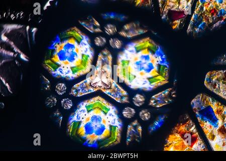 Kaleidoscope pattern, abstract background, real view Stock Photo