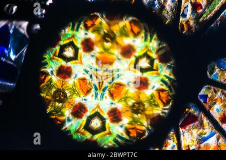 Kaleidoscope pattern, abstract background, real view Stock Photo