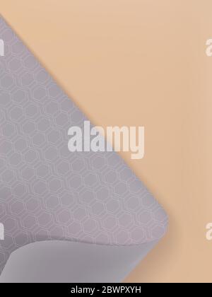 Vector Paper Roll Luxury Product Display Background in Beige & Patel Purple Stock Vector