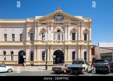 Kalgoorlie Western Australia November 14th 2019 : The pink painted town hall in Kalgoorlie, Western Australia Stock Photo