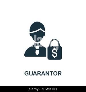Guarantor icon. Simple element from banking collection. Creative Guarantor icon for web design, templates, infographics and more Stock Vector