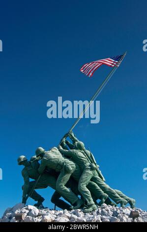 Iwo Jima Monument, original plaster model of the statue created by Felix de Weldon, Marine Military Academy in Harlingen, Rio Grande Valley, Texas USA Stock Photo