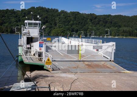 The Lake Windermere Car Ferry, closed due to the Covid-19 lockdown Stock Photo