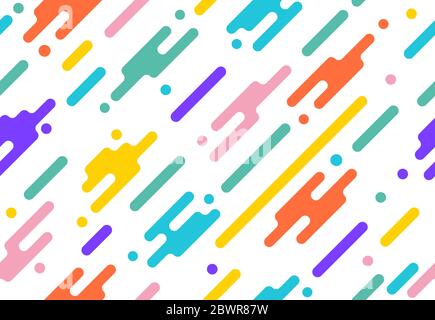 Seamless pattern of abstract liquid design elements on white background Stock Vector