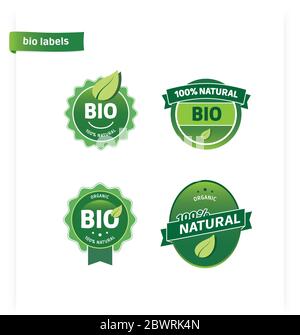 Bio Labels Stock Vector
