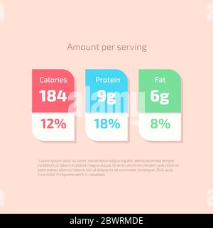Nutritional Facts Guide Template Stock Vector