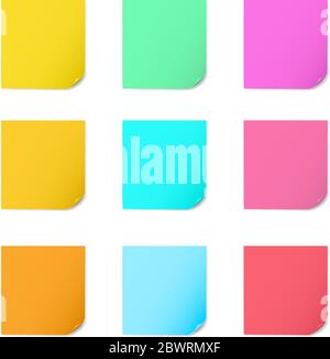Paper Notes Set Stock Vector