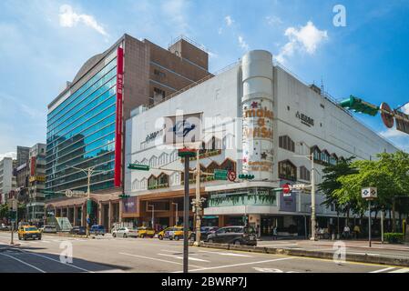 Taipei, Taiwan - June 1, 2020: Nanxi Shopping District near Zhongshan metro station, with three department stores and many quaint boutiques and stylis Stock Photo