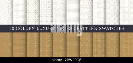 Luxury elegant geometric vector patterns pack Stock Vector
