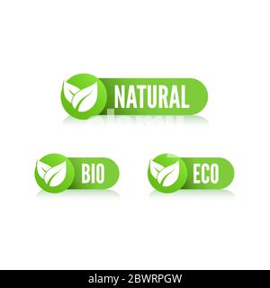 Natural, Bio & Eco Labels Stock Vector