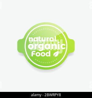 Natural Organic Food Label Stock Vector