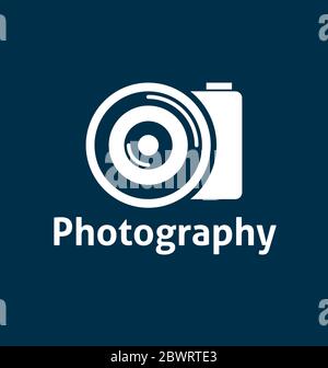 Photography logo template for photographer. Photography camera symbol logo vector eps Stock Vector