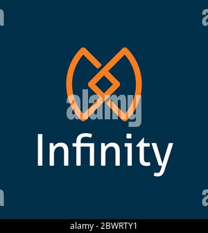 Infinity logo template vector eps file. Infinity symbol logo template Stock Vector