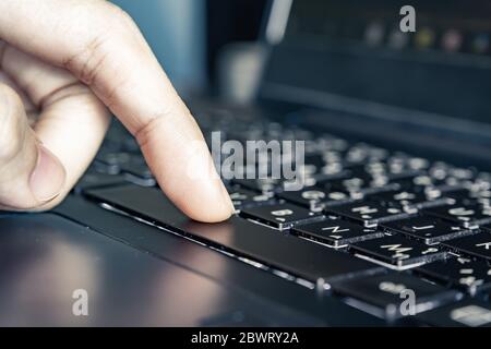 typing the spacebar on a keyboard Stock Photo