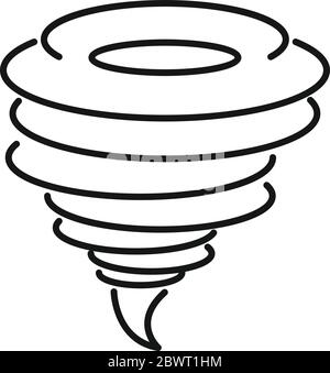 Tornado funnel cloud outline line icon Stock Vector Image & Art - Alamy