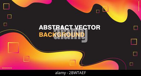 Abstract vector background. Colorful on black fon Stock Vector