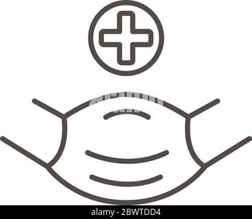 face mask accessory line style Stock Vector Image & Art - Alamy