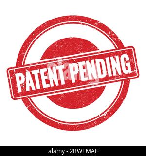 PATENT PENDING red grungy round stamp sign. Stock Photo