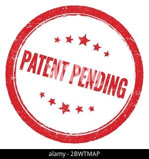 PATENT PENDING red grungy round stamp sign. Stock Photo